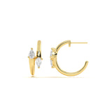 Pear Toi moi Diamond Hoop