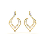 Flame Round Diamond Earring