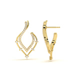 Flame Round Diamond Earring