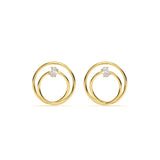 Dual Loop Diamond Earring