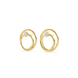 Dual Loop Diamond Earring