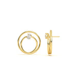 Dual Loop Diamond Earring