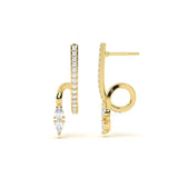 Twisted Pear Diamond Studs