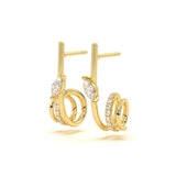 Twisted Marcquise Diamond Studs
