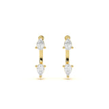 Duo Pear Diamond Stud
