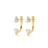 Duo Pear Diamond Stud