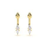 Twin Pear Diamond Stud