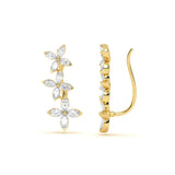 Marquise Diamond Floral Earcuff