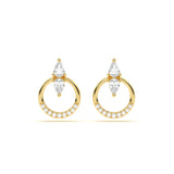Pear Halo Diamond Drops