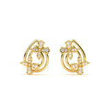 Halo Diamond Floral Studs