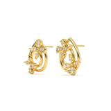 Halo Diamond Floral Studs