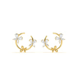 Floral Arc Diamond Studs