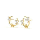 Floral Arc Diamond Studs