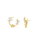 Floral Arc Diamond Studs