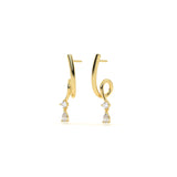 Twirl Diamond Drop Earring