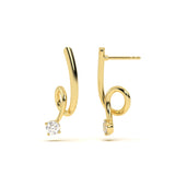 Diamond Swirl Earring