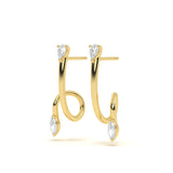 Marquise Swirl Diamond Studs