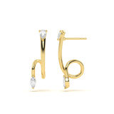 Marquise Swirl Diamond Studs