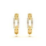 Solitaire Link Diamond Hoops