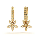 Marquise Petal Diamond Hoops