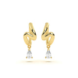Pear Curve Diamond Earring