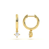 Mini Round Diamond Hoop