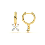 Marquise Diamond Floral Hoops