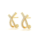 Criss Cross Diamond Studs