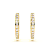 Pave Solitaire Diamond Hoops