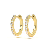 Pave Solitaire Diamond Hoops