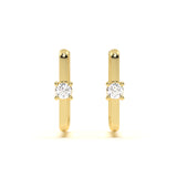 Solitaire Diamond Frame Hoop