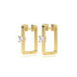 Solitaire Diamond Frame Hoop