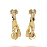 Sculpted Spiral Diamond Earring