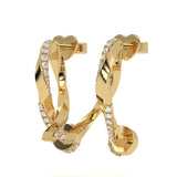 Sculpted Spiral Diamond Earring