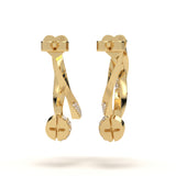 Sculpted Spiral Diamond Earring
