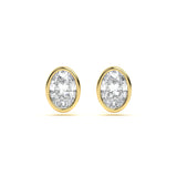 Bezel Oval 1ct Diamond Studs