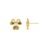 Floral Solitaire Diamond Studs