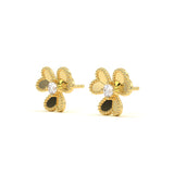 Floral Solitaire Diamond Studs