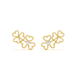 Twin Clover Diamond Earrings
