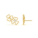 Twin Clover Diamond Earrings