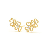 Twin Clover Diamond Earrings