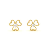 Delicate Floral Diamond Studs