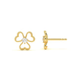 Delicate Floral Diamond Studs