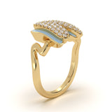 ‘N’ Diamond Enamel Ring
