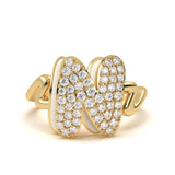 ‘N’ Diamond Enamel Ring
