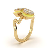 ‘S’ Diamond Enamel Ring