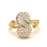 ‘S’ Diamond Enamel Ring