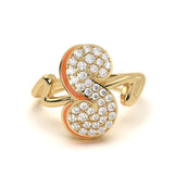 ‘S’ Diamond Enamel Ring