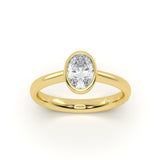 Oval Bezel Diamond Ring