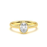 Oval Bezel Diamond Ring